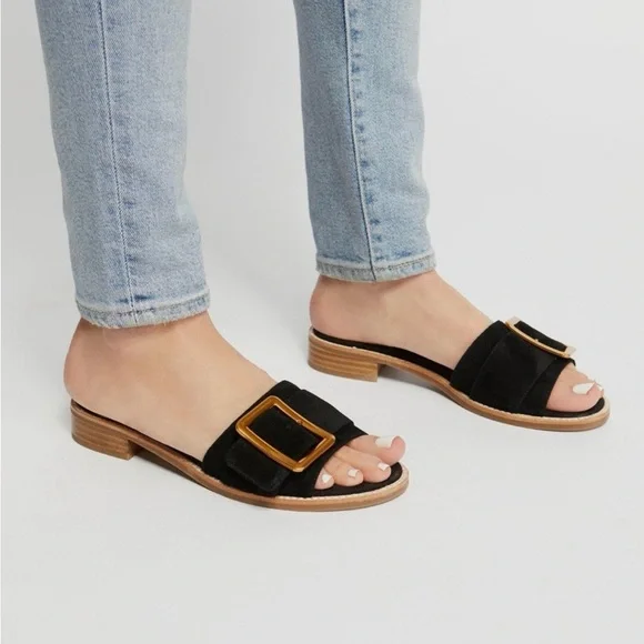 Jeffrey Campbell for Free People Black Drew Slide Sandals - Picture 3 of 14